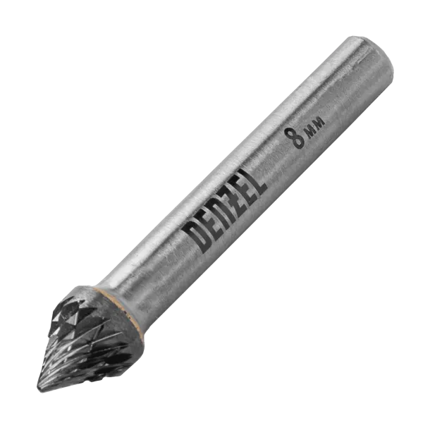 Борфреза по металлу DENZEL твердосплавная, зенкер 60 град., тип-J, 8 мм