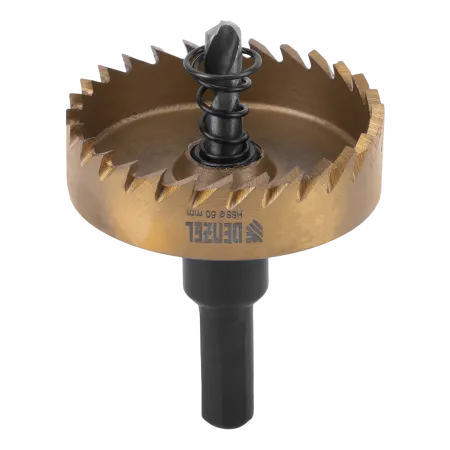 Коронка по металлу DENZEL 724116, 50 мм, HSS, нитридтитановое покрытие