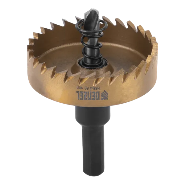 Коронка по металлу DENZEL 724116, 50 мм, HSS, нитридтитановое покрытие