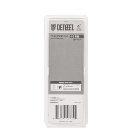 Набор бит DENZEL PH1x100 мм, 5 шт.