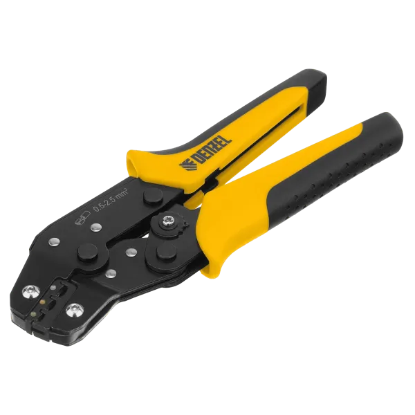 Клещи для обжима изолир. наконечников DENZEL НКИ и НВИ, разъемов РПИ, гильз ГСИ, 0,5 - 2,5 мм2