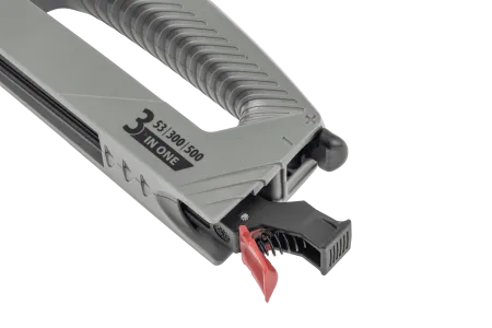 Степлер мебельный DENZEL пластиковый корпус, тип 53, 6-14 мм, тип 300, 15 мм, тип 500, 15 мм