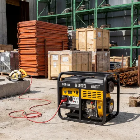 Генератор дизельный DENZEL DES-55E, 5,5 кВт, 230 В, 11 л, электростартер