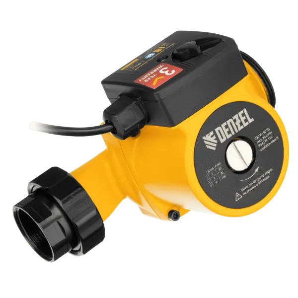 Циркуляционный насос DENZEL CP32-6, напор 6 м, 70 л/мин, 1 м кабель, монт. длина 180 мм
