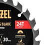 Пильный диск по дереву DENZEL ф190 х 20 мм, 24 зубьев