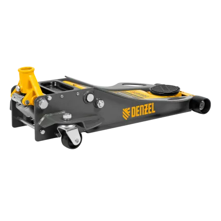 Домкрат гидравлический подкатной DENZEL 3 т, 75-500 мм, быстрый подъем, низкий подхват, проф.