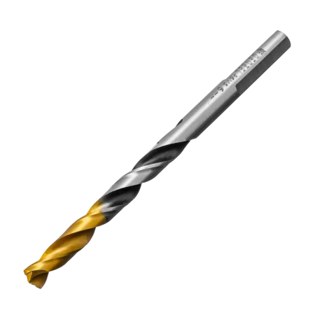 Сверло спиральное по металлу DENZEL 6 x 93 мм, Р6М5, Golden Tip, многогранная заточка