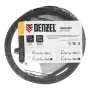 Шнур сетевой Energy Series DENZEL, ПВС, 1,5 м, 2 x 1 мм, с неразборной вилкой, черный