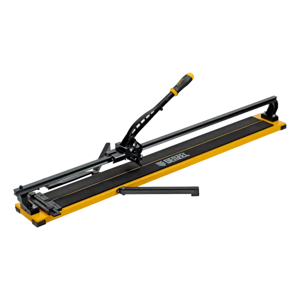 Плиткорез рельсовый DENZEL 1200х16мм, каретка на подш., стальная станина, усил. рукоятка-пенал