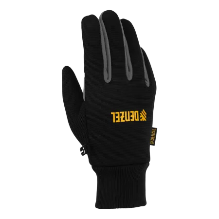 Перчатки универсальные DENZEL, двойные, работа с сенсорным экраном, вязанная манжета, размер 9