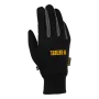 Перчатки универсальные DENZEL, двойные, работа с сенсорным экраном, вязанная манжета, размер 9