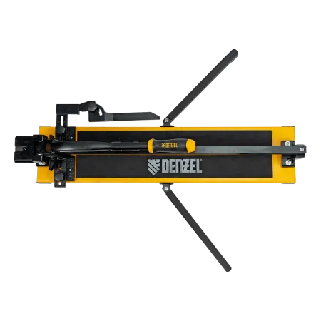 Плиткорез рельсовый DENZEL 600х16мм, каретка на подш., стальная станина, усил. рукоятка-пенал