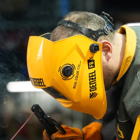 Щиток защитный лицевой DENZEL (маска сварщика) F8, см. окно 100х50, Real Color, DIN4/5-8/9-13