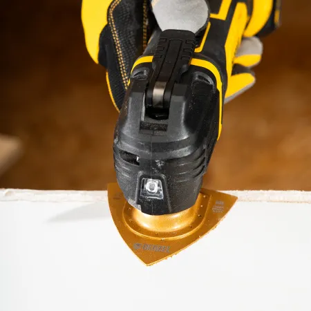 Насадка для МФИ DENZEL 782323 шлифовальная дельтавидная, HM, по плитке и дереву, 78 мм