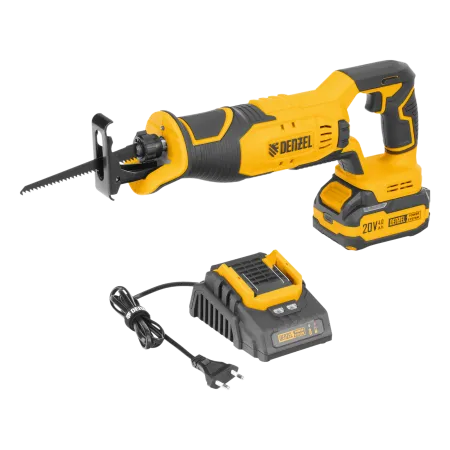 Пила сабельная аккумуляторная DENZEL RS-180,  Li-Ion, 20 В