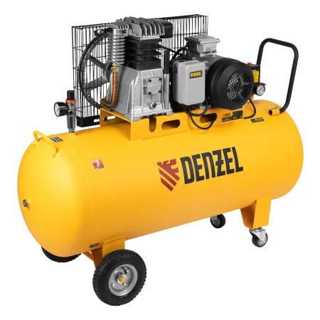 Компрессор воздушный DENZEL BCI3000-T/200, 3.0 кВт, ременный привод, 200 литров, 530 л/мин