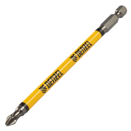 Бита DENZEL PH2х127, сталь S2, цилиндр., 5шт. Е 6,3