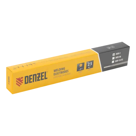 Электроды DENZEL DER-3, диам. 3 мм, 2,5 кг., рутиловое покрытие