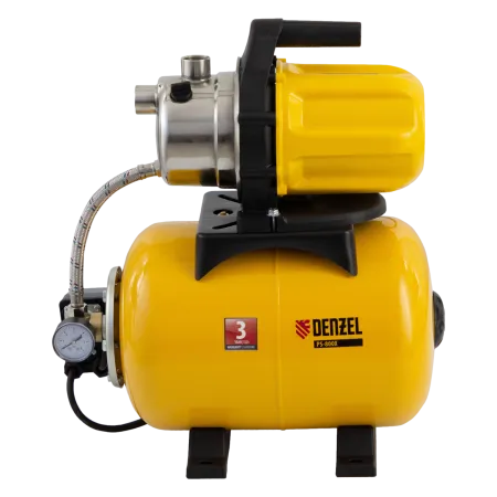 Насосная станция DENZEL PS800X, 800 Вт, 3200 л/ч, ресивер 24 л, высота подъема 38 м