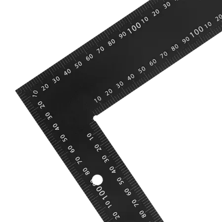 Угольник DENZEL 400 х 600 мм, алюминиевый, лазерная гравировка