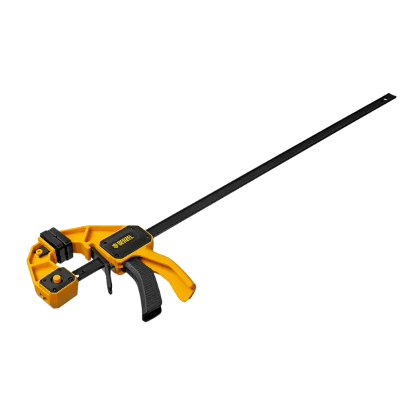 Струбцина DENZEL F-образная, быстрозажимная, 600 х 80 мм, усиленный нейлоновый корпус