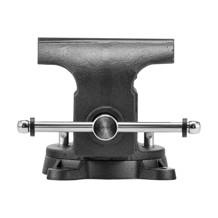 Тиски слесарные DENZEL BVH-200, 200 мм, поворотные, стальная направляющая, с наковальней