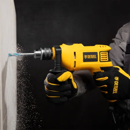 Ударная дрель DENZEL ID-750, 750 Вт, 0-3000 об/мин, 48000 уд/мин