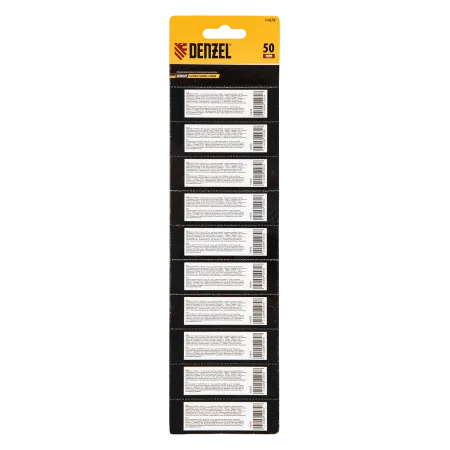 Бита DENZEL PH2х50, сталь S2, 10 шт., круглый профиль, отрывная упаковка, Е 6,3