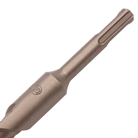 Бур по бетону DENZEL 705047, 20 x 260 мм, двойная спираль, три пылеотводящие кромки