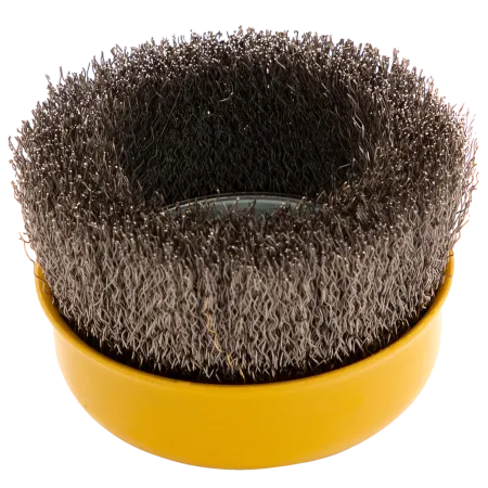 Щетка для УШМ DENZEL 746053, 100 мм, «чашка», витая нержавеющая проволока 0.3 мм, М14