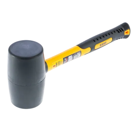 Киянка резиновая DENZEL 32 oz, черная резина, фибергласовая рукоятка