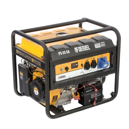 Генератор бензиновый DENZEL PS 55 EA, 5.5 кВт, 230 В, 25 л, электростартер