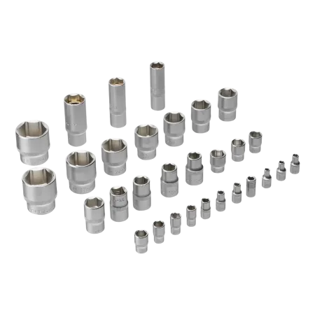 Набор инструментов DENZEL 1/2", 1/4", CrV, S2, пластиковый кейс, 100 предметов