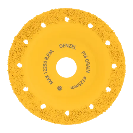 Чашка твердосплавная зачистная DENZEL, 125 мм, Плоская, среднее зерно #16