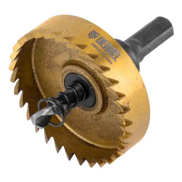 Коронка по металлу DENZEL 724118, 55 мм, HSS, нитридтитановое покрытие