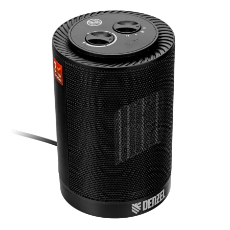 Тепловентилятор керамический DENZEL DTFC-1200S, вращение, 3 реж., вент., нагрев 600/1200 Вт