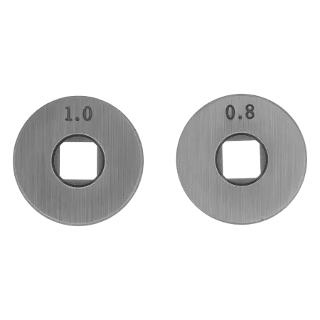 Подающий ролик DENZEL U профиль зубчатый под флюсовую проволоку 0,8-1мм посадка квадрат, 2 шт