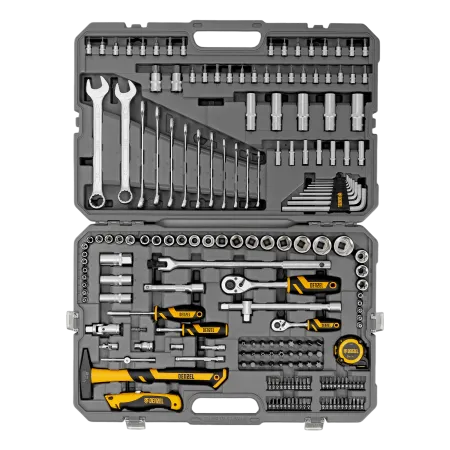 Набор инструментов DENZEL 1/2", 1/4", CrV, S2, пластиковый кейс, 194 предмета