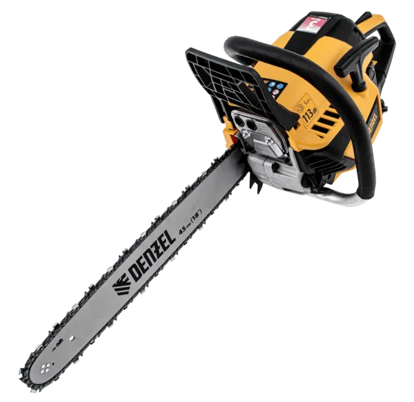 Пила цепная бензиновая DENZEL DS-5218, шина 45 см, 52 см3, 3 л.с, шаг 0,325, 72 звена