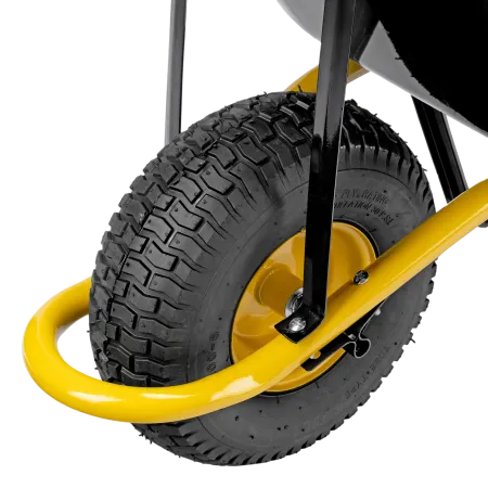 Тачка строительная DENZEL, усиленная, объем 130 л, 230 кг, колесо 15х6.00-6