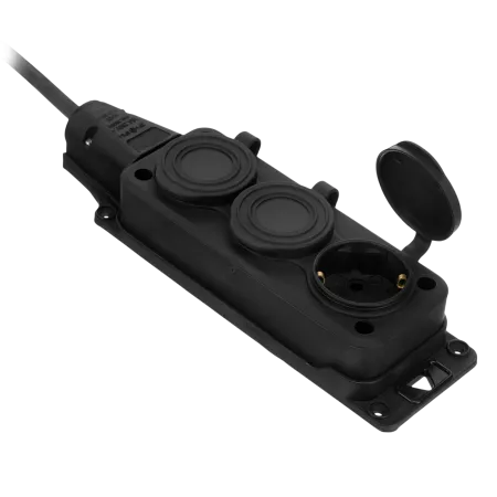 Удлинитель-шнур силовой Top Series DENZEL, КГТТ, 20 м, 3 розетки, 3 x 2,5 мм