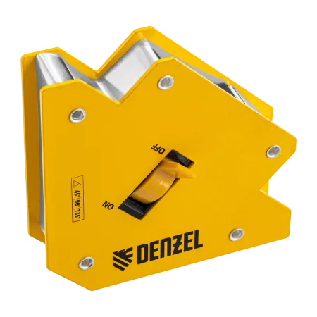 Фиксатор магнитный DENZEL отключаемый для сварочных работ усилие 30 LB, 45х90х135 град.