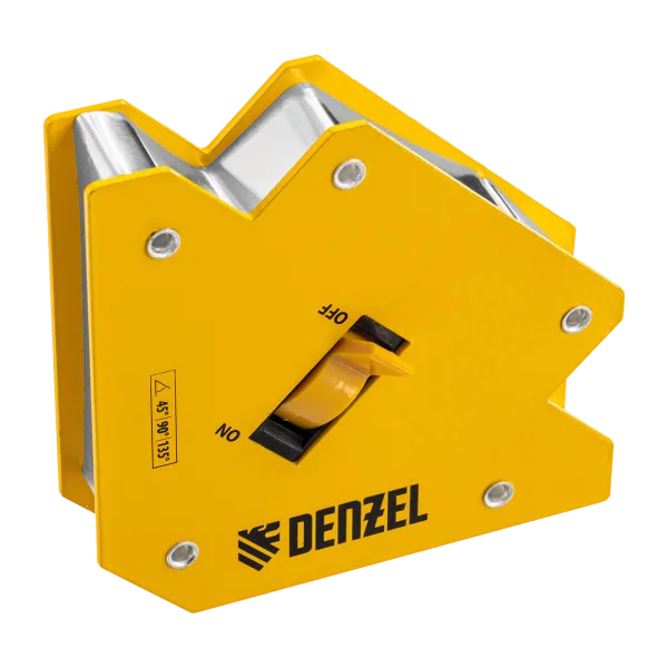 Фиксатор магнитный DENZEL отключаемый для сварочных работ усилие 30 LB, 45х90х135 град.