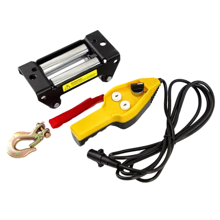 Лебедка автомобильная электрическая DENZEL LB-2000, 2.2 т, 3.2 кВт, 12В