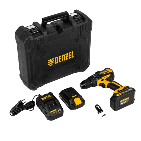 Аккумуляторная дрель-шуруповерт DENZEL BLDL-IB-18-02, 18 В, 2 x 2 Ач