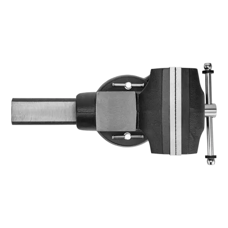 Тиски слесарные DENZEL BVH-200, 200 мм, поворотные, стальная направляющая, с наковальней