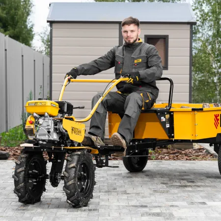 Мотоблок DENZEL DPT-270S, 7 л.с., ремен.сцеп, фрез 3х4, ШОМ, передачи 2В/1Н