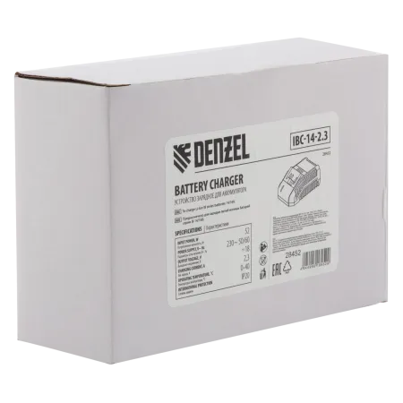 Зарядное устройство для аккумуляторов DENZEL IBC-14-2.3, Li-Ion, 14 В, 2.3 А