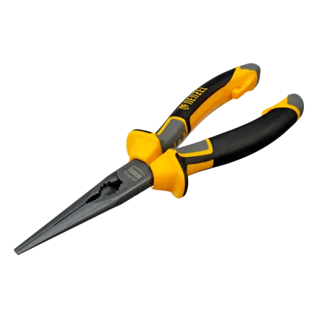 Длинногубцы прямые DENZEL 205 мм, трехкомпонентные рукоятки