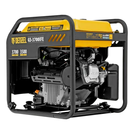 Генератор инверторный DENZEL GS-3700iFE, 3,7 кВт, 230 В, открытый корпус, электростартер